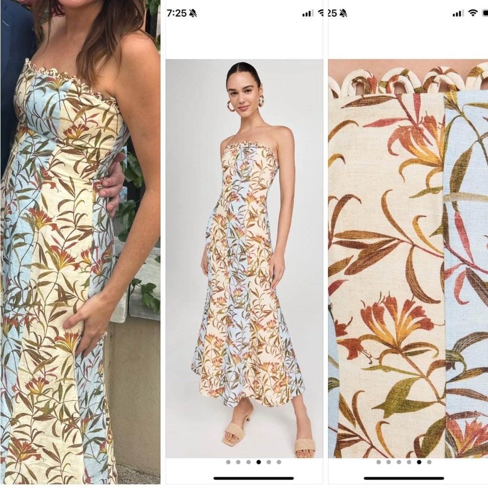 Floral Strapless Dress